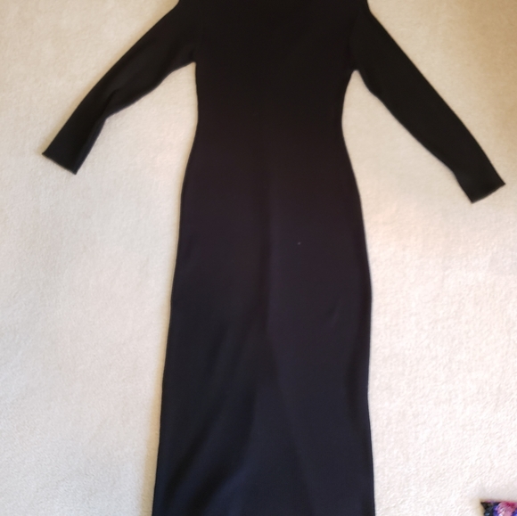 VTG EUC Carole Little Black Acrylic/Wool Blend Dress. Size P/L. - Picture 4 of 4
